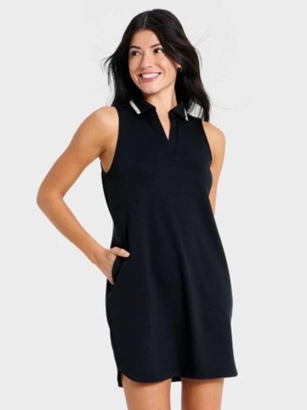 In Motion Black Collared Athletic Tennis Style Dress size XL